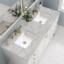 James Martin Chicago 60" Double Bathroom Vanity, Glossy White
