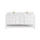 James Martin Breckenridge 72" Double Bathroom Vanity, Bright White