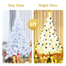 6' / 7.5' / 9' Hinged Artificial Christmas Tree with Metal Stand by LJGDeals