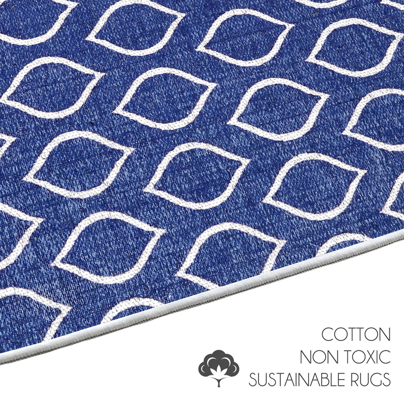 Sussexhome Drop Collection 2 x 3 Foot Heavy Duty Low Pile Landing Rug Runner