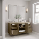James Martin Chicago 60" Double Bathroom Vanity, Walnut Whisper