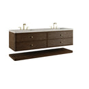 James Martin Allamari 72" Floating Double Bathroom Vanity, Sable