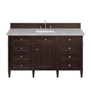 James Martin Brittany 60" Single Bathroom Vanity, Burnished Mahogany
