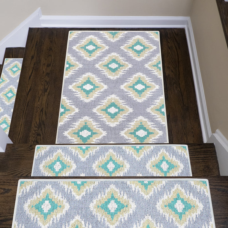 Sussexhome Tetra Multi Collection 2 x 3 Foot Heavy Duty Low Pile  Landing Rug Runner
