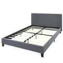 Full/Queen Size Upholstered Platform Bed Frame with Linen Headboard by LJGDeals