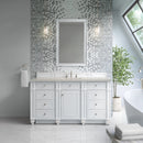 James Martin Bristol 60" Single Bathroom Vanity, Bright White