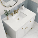 James Martin Chicago 36" Single Bathroom Vanity, Glossy White