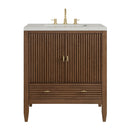 James Martin Myrrin 30" Single Bathroom Vanity, Mid-Century Walnut