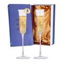 Vintage Crystal Champaign Flute Glasses Set Of 2 Clear Radiance Hand Blown Crystal Champagne Glasses by The Wine Savant