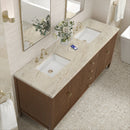 James Martin Myrrin 72" Double Bathroom Vanity, Mid-Century Walnut