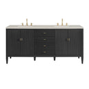 James Martin Myrrin 72" Double Bathroom Vanity, Carbon Oak