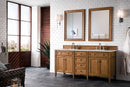 James Martin Brittany 72" Double Bathroom Vanity, Saddle Brown