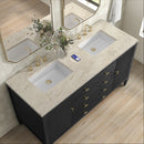 James Martin Myrrin 60" Double Bathroom Vanity, Carbon Oak