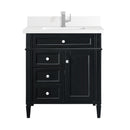 James Martin Brittany 30" Single Bathroom Vanity, Black Onyx