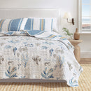 Stripe & Ocean Story Coastal Quilt Set - New Castle Collection by Great Bay Home