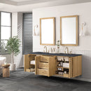 James Martin Laurent 72" Dual Mount Double Bathroom Vanity, Light Natural Oak