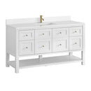 James Martin Breckenridge 60" Single Bathroom Vanity, Bright White