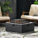 Outdoor 29" Square MgO Wood-Burning Fire Pit