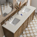 James Martin Brittany 72" Double Bathroom Vanity, Saddle Brown