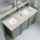 James Martin Brittany 60" Double Bathroom Vanity, Smokey Celadon