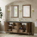 James Martin Kinnsden 72" Double Bathroom Vanity, Weathered Oak