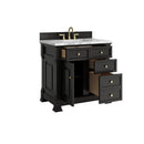 James Martin Brookfield 36" Single Bathroom Vanity, Black Onyx
