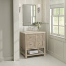James Martin Breckenridge 30" Single Bathroom Vanity, Whitewashed Oak