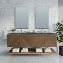 James Martin Marcello 72" Floating Double Bathroom Vanity, Chestnut