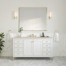 James Martin Chicago 60" Single Bathroom Vanity, Glossy White
