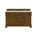 James Martin Brookfield 60" Double Bathroom Vanity, Honey Oak