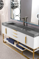 James Martin Columbia 72" Single Bathroom Vanity, Glossy White