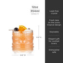 Pacific Crystal Tiki DOF Tumblers Set of 2 by Viski