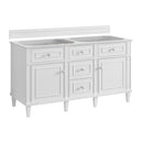 James Martin Lorelai 60" Double Bathroom Vanity, Bright White