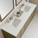 James Martin Chicago 72" Double Bathroom Vanity, Walnut Whisper