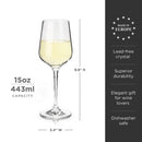 Reserve Inez Crystal Chardonnay Glasses Set of 4 by Viski