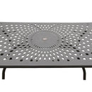 Modern Outdoor Mesh Aluminum Black 67-in Rectangle Patio Dining Table
