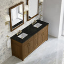 James Martin Bellshire 72" Double Bathroom Vanity, Honey Oak