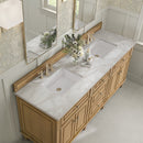 James Martin Lorelai 72" Double Bathroom Vanity, Light Natural Oak