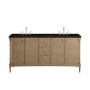 James Martin Kinnsden 72" Double Bathroom Vanity, Weathered Oak