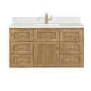 James Martin Laurent 48" Dual Mount Single Bathroom Vanity, Light Natural Oak