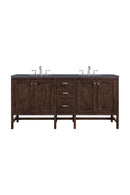 James Martin Addison 72" Double Bathroom Vanity, Mid-Century Acacia