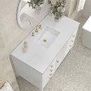 James Martin Myrrin 48" Single Bathroom Vanity, Bright White