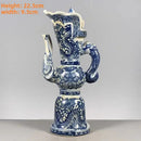 GobekUsa Blue & White Dragon Pattern Qing Dynasty Qianlong Porcelain Pot