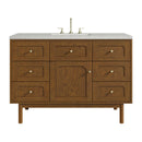 James Martin Laurent 48" Dual Mount Single Bathroom Vanity, Honey Oak