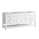 James Martin Breckenridge 72" Double Bathroom Vanity, Bright White