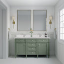 James Martin Brittany 60" Double Bathroom Vanity, Smokey Celadon