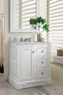 James Martin De Soto 30" Single Bathroom Vanity, Bright White