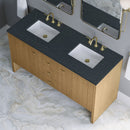 James Martin Hudson 60" Double Bathroom Vanity, Light Natural Oak