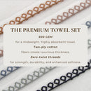 Cotton Border-Stitched 6-Piece Towel Set - Valery Collection by Great Bay Home