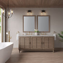 James Martin Portland 72" Double Bathroom Vanity, Whitewashed Walnut